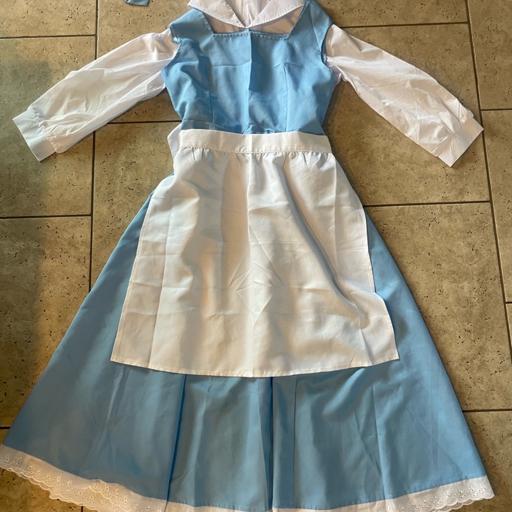 Beaty and the beast Bella Blue and White Dress